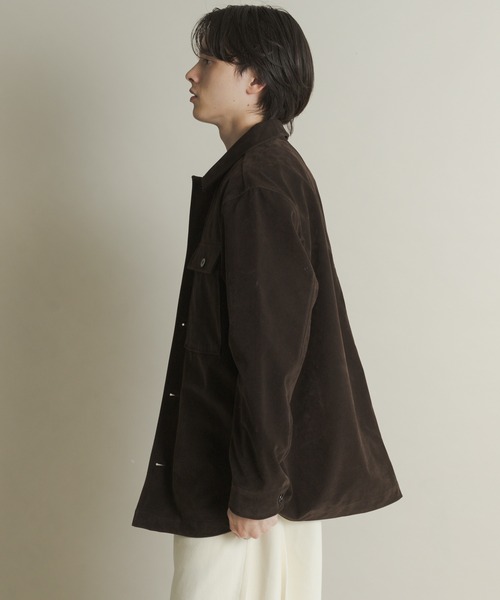 SENSE OF PLACE by URBAN RESEARCH（センスオブプレイスバイアーバンリサーチ）の「F/Sジャケット（その他アウター・メンズ・ベージュ/ダークブラウン・MEDIUM/LARGE）」の6枚目の写真