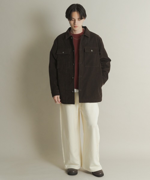 SENSE OF PLACE by URBAN RESEARCH（センスオブプレイスバイアーバンリサーチ）の「F/Sジャケット（その他アウター・メンズ・ベージュ/ダークブラウン・MEDIUM/LARGE）」の8枚目の写真