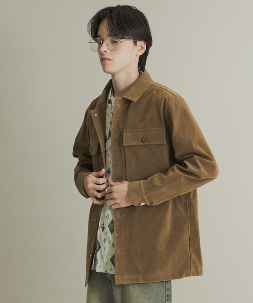 SENSE OF PLACE by URBAN RESEARCH（センスオブプレイスバイアーバンリサーチ）の「F/Sジャケット（その他アウター・メンズ・ベージュ/ダークブラウン・MEDIUM/LARGE）」の13枚目の写真