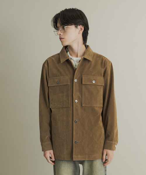 SENSE OF PLACE by URBAN RESEARCH（センスオブプレイスバイアーバンリサーチ）の「F/Sジャケット（その他アウター・メンズ・ベージュ/ダークブラウン・MEDIUM/LARGE）」の18枚目の写真