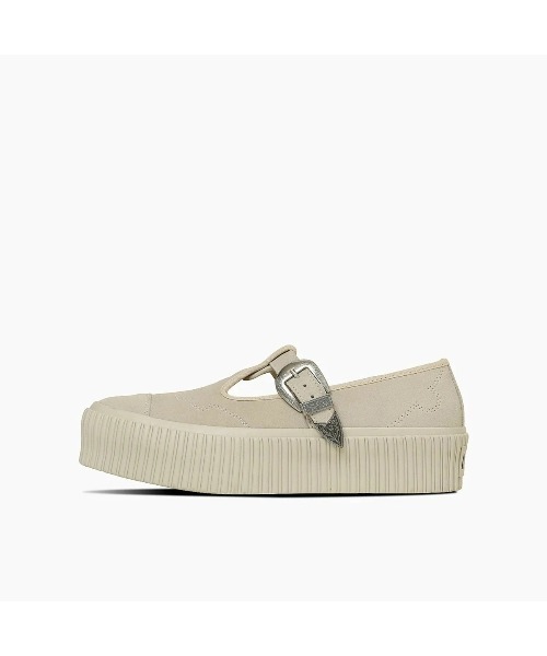 CONVERSE（コンバース）の「CONVERSE ALL STAR LIFTED RIBTAPE T-STRAP WT OX（コンバース オールスター リフテッド リブテープ Tストラップ WT OX）（スニーカー・レディース・ブラック/ホワイト系・23cm/23.5cm/24cm/25cm/24.5cm）」の4枚目の写真
