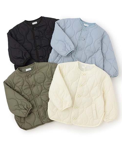 b・ROOM（ビールーム）の「【組み合わせ自由シリーズ】キルティングジャケット（ブルゾン・キッズ・ブラック/カーキ/ブルーグレー/オフホワイト・100cm/110cm/120cm/130cm/140cm/150cm）」の21枚目の写真