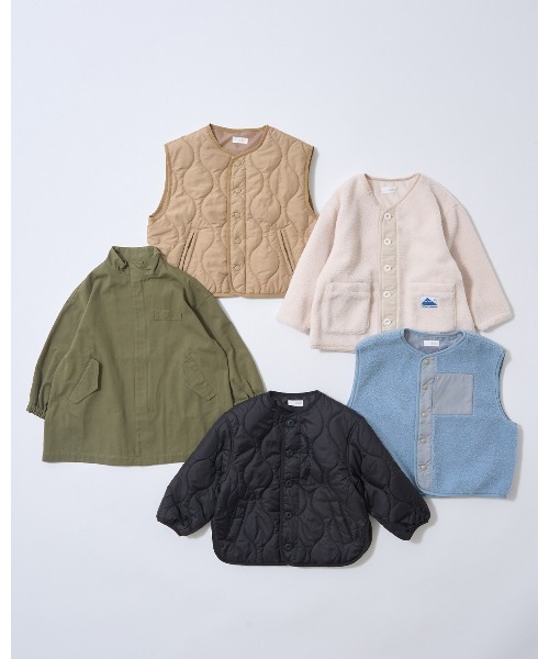 b・ROOM（ビールーム）の「【組み合わせ自由シリーズ】キルティングジャケット（ブルゾン・キッズ・ブラック/カーキ/ブルーグレー/オフホワイト・100cm/110cm/120cm/130cm/140cm/150cm）」の17枚目の写真