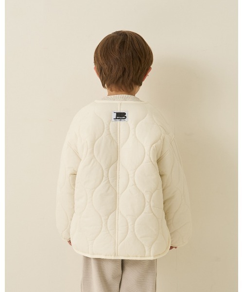 b・ROOM（ビールーム）の「【組み合わせ自由シリーズ】キルティングジャケット（ブルゾン・キッズ・ブラック/カーキ/ブルーグレー/オフホワイト・100cm/110cm/120cm/130cm/140cm/150cm）」の8枚目の写真