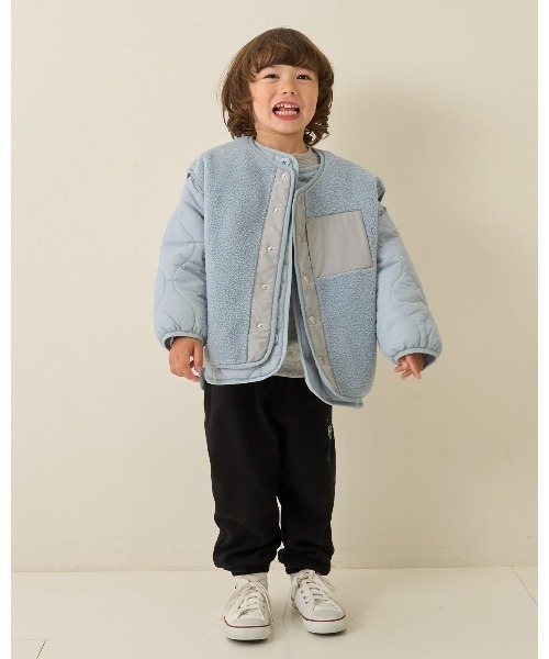 b・ROOM（ビールーム）の「【組み合わせ自由シリーズ】キルティングジャケット（ブルゾン・キッズ・ブラック/カーキ/ブルーグレー/オフホワイト・100cm/110cm/120cm/130cm/140cm/150cm）」の18枚目の写真