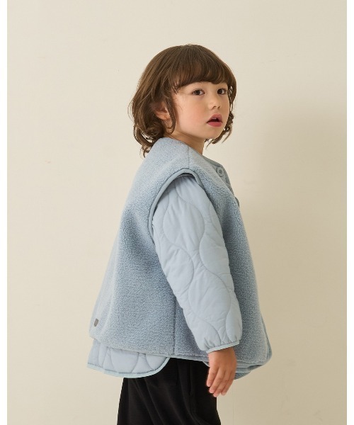 b・ROOM（ビールーム）の「【組み合わせ自由シリーズ】キルティングジャケット（ブルゾン・キッズ・ブラック/カーキ/ブルーグレー/オフホワイト・100cm/110cm/120cm/130cm/140cm/150cm）」の9枚目の写真