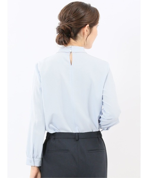 m.f.editorial(エムエフエディトリアル)の「【ストレッチ イージーケア UVカット】m.f.エディトリアル レディース ボウタイ 長袖 プルオーバー ブラウス(シャツ/ブラウス・レディース・アイボリー/ワインレッド/グレー系その他2/ベージュ・LARGE/MEDIUM)」の15枚目の写真