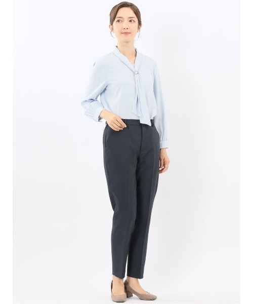 m.f.editorial(エムエフエディトリアル)の「【ストレッチ イージーケア UVカット】m.f.エディトリアル レディース ボウタイ 長袖 プルオーバー ブラウス(シャツ/ブラウス・レディース・アイボリー/ワインレッド/グレー系その他2/ベージュ・LARGE/MEDIUM)」の17枚目の写真