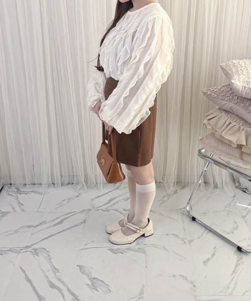 frunco（フランコ）の「【ZOZO限定】フリルニットブラウス（シャツ/ブラウス・レディース・ベージュ/ブラック/ホワイト・FREE）」の18枚目の写真