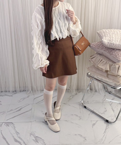 frunco（フランコ）の「【ZOZO限定】フリルニットブラウス（シャツ/ブラウス・レディース・ベージュ/ブラック/ホワイト・FREE）」の16枚目の写真