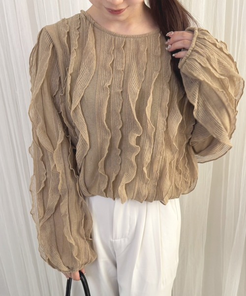 frunco（フランコ）の「【ZOZO限定】フリルニットブラウス（シャツ/ブラウス・レディース・ベージュ/ブラック/ホワイト・FREE）」の21枚目の写真