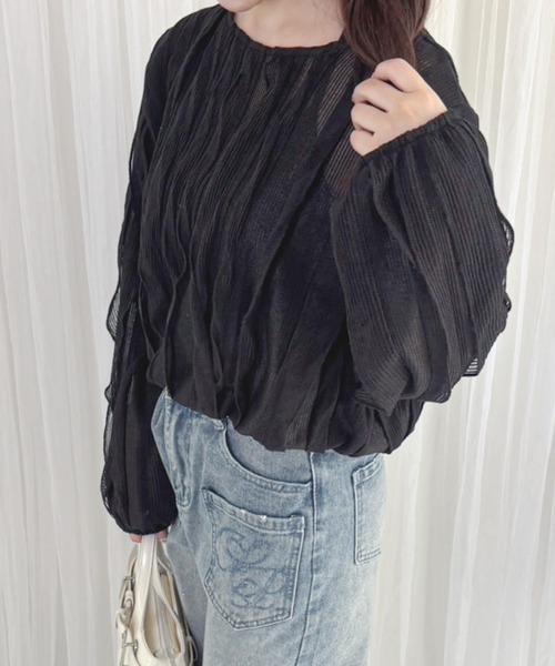 frunco（フランコ）の「【ZOZO限定】フリルニットブラウス（シャツ/ブラウス・レディース・ベージュ/ブラック/ホワイト・FREE）」の9枚目の写真