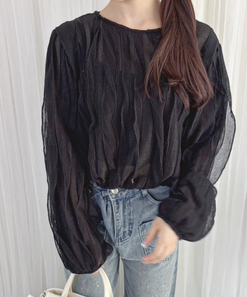 frunco（フランコ）の「【ZOZO限定】フリルニットブラウス（シャツ/ブラウス・レディース・ベージュ/ブラック/ホワイト・FREE）」の5枚目の写真