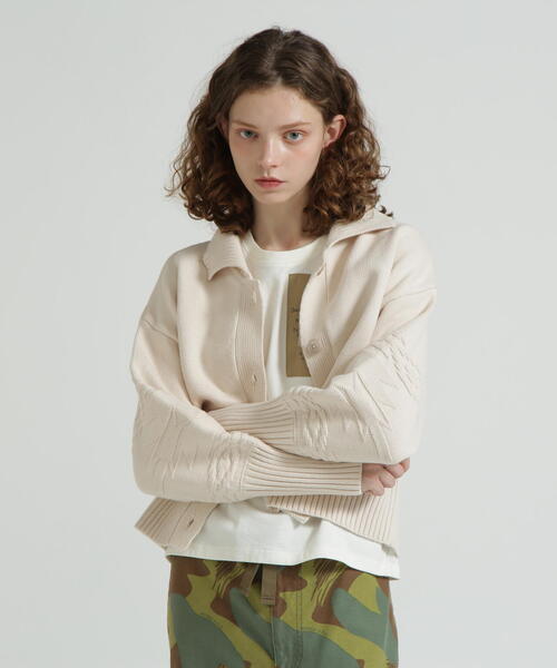 直営店限定》GARMENTDYED CARDIGAN（カーディガン/ボレロ）｜AVIREX