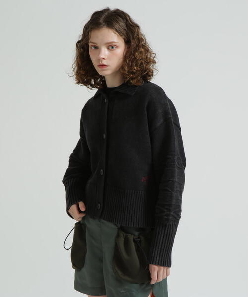 AVIREX(アヴィレックス)の「《直営店限定》GARMENTDYED CARDIGAN(カーディガン/ボレロ・レディース・パープル/アイボリー/チャコールグレー・F)」の13枚目の写真