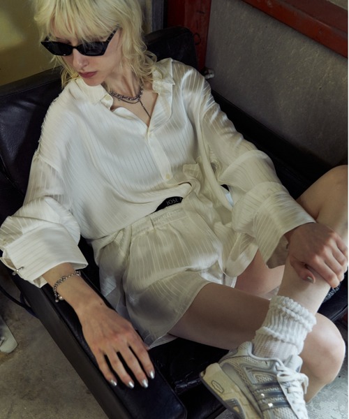 JOSEMOON SATIN STRIPE SHORT PANTS/ジョゼムーンサテン