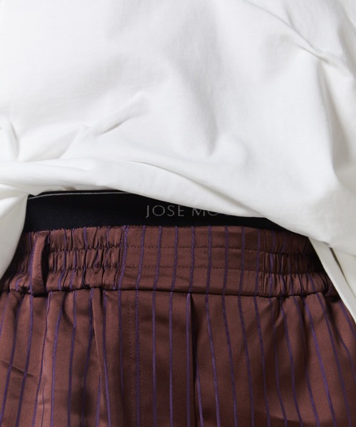 JOSEMOON SATIN STRIPE SHORT PANTS/ジョゼムーンサテン