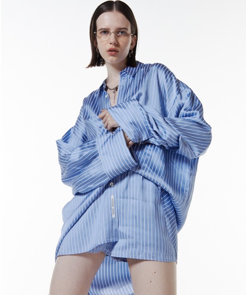 JOSEMOON ジョゼムーンサテンストライプショートパンツ JOSEMOON SATIN STRIPE SHORT PANTS/ジョゼムーンサテンストライプ