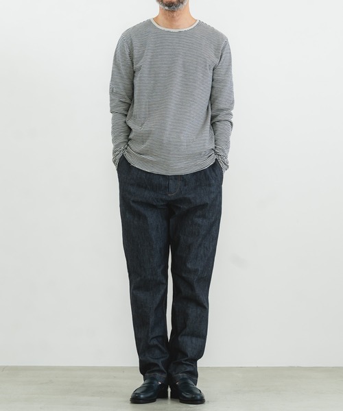 quadro（クオドロ）の「30/1TCリバーシブルニットボーダークルーＴ（Tシャツ/カットソー・メンズ・アイボリー/カーキ・MEDIUM/LARGE）」の16枚目の写真