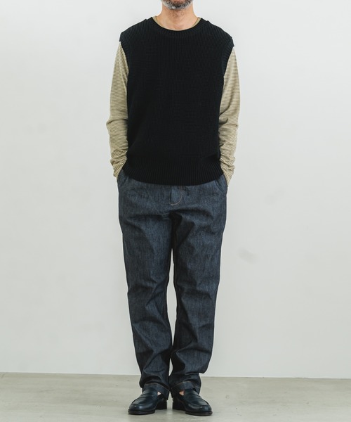 quadro（クオドロ）の「30/1TCリバーシブルニットボーダークルーＴ（Tシャツ/カットソー・メンズ・アイボリー/カーキ・MEDIUM/LARGE）」の18枚目の写真