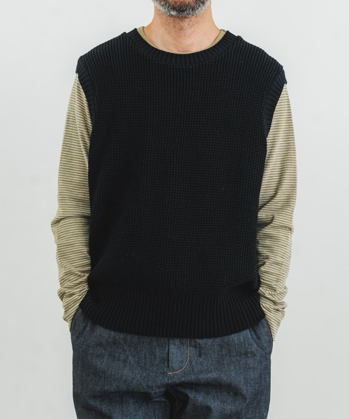 quadro（クオドロ）の「30/1TCリバーシブルニットボーダークルーＴ（Tシャツ/カットソー・メンズ・アイボリー/カーキ・MEDIUM/LARGE）」の17枚目の写真