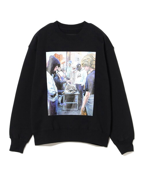 BEAMS T（ビームスティー）の「Shuto Okayasu × BEAMS T / Crew Neck Sweat（スウェット・メンズ・グレー系その他/ブラック・X-LARGE/SMALL/MEDIUM/LARGE）」の2枚目の写真
