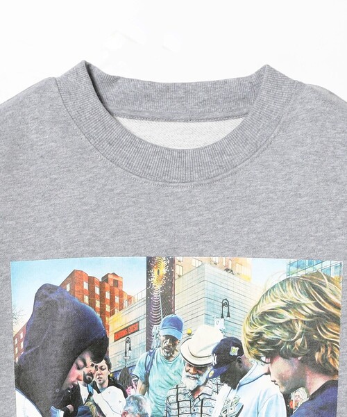 BEAMS T（ビームスティー）の「Shuto Okayasu × BEAMS T / Crew Neck Sweat（スウェット・メンズ・グレー系その他/ブラック・X-LARGE/SMALL/MEDIUM/LARGE）」の4枚目の写真