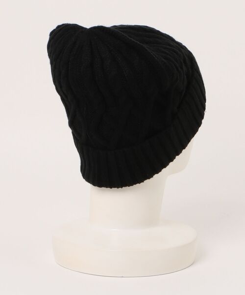 go slow caravan（ゴースローキャラバン）の「ケーブル刺繍ニットキャップ（ニットキャップ/ビーニー・レディース・マルーン/バイオレット/オリーブ/ブラック・FREE）」の5枚目の写真