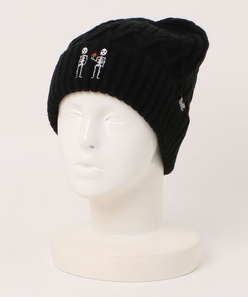 go slow caravan（ゴースローキャラバン）の「ケーブル刺繍ニットキャップ（ニットキャップ/ビーニー・レディース・マルーン/バイオレット/オリーブ/ブラック・FREE）」の20枚目の写真