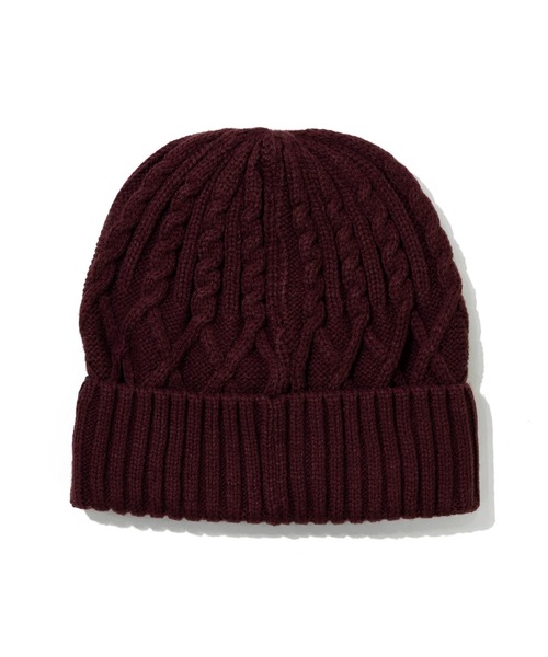go slow caravan（ゴースローキャラバン）の「ケーブル刺繍ニットキャップ（ニットキャップ/ビーニー・レディース・マルーン/バイオレット/オリーブ/ブラック・FREE）」の14枚目の写真