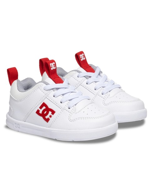 DC SHOES(ディーシーシューズ)の「Ts LYNX ZERO ELASTIC /DCキッズロゴローカットスニーカー(スニーカー・キッズ・ホワイト×ネイビー/ウィート/ホワイト×レッド・13cm/14cm/15cm/16cm)」の2枚目の写真