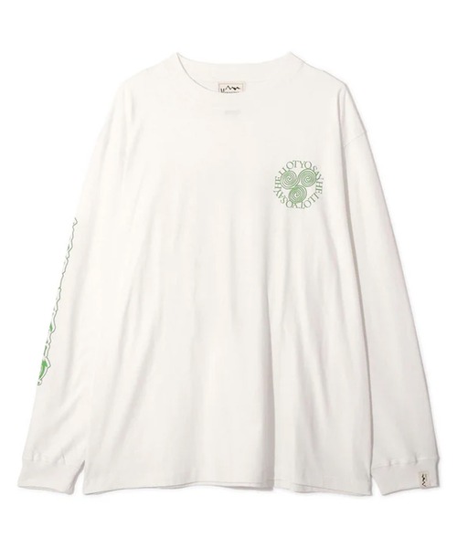 MANASTASH(マナスタッシュ)の「MANASTASHxSAYHELLO LS TEE(Tシャツ/カットソー・メンズ・ホワイト/ブラック・M/XL/L)」の2枚目の写真