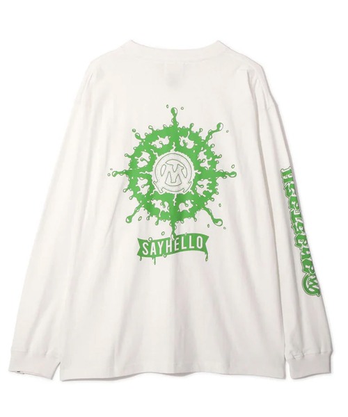 MANASTASH(マナスタッシュ)の「MANASTASHxSAYHELLO LS TEE(Tシャツ/カットソー・メンズ・ホワイト/ブラック・M/XL/L)」の4枚目の写真