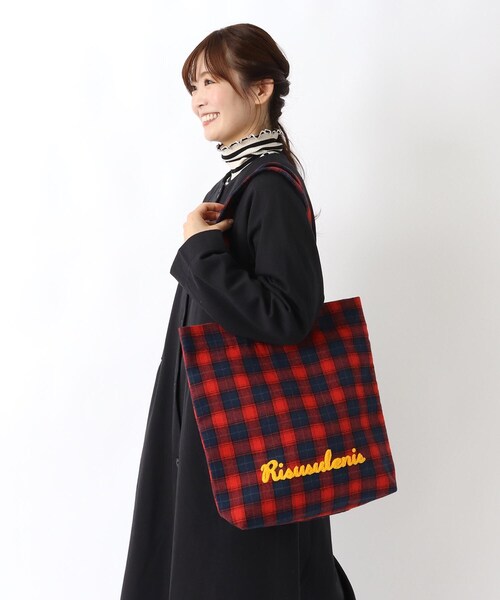 セール】SE サガラ刺繍ロゴチェックトート（トートバッグ）｜one