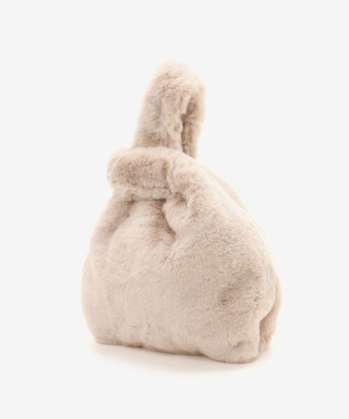 le.coeur blanc（ルクールブラン）の「《WEB限定アイテム》フェイクファーマルシェバッグ（トートバッグ・レディース・グレー/グリーン/ベージュ・FREE）」の5枚目の写真