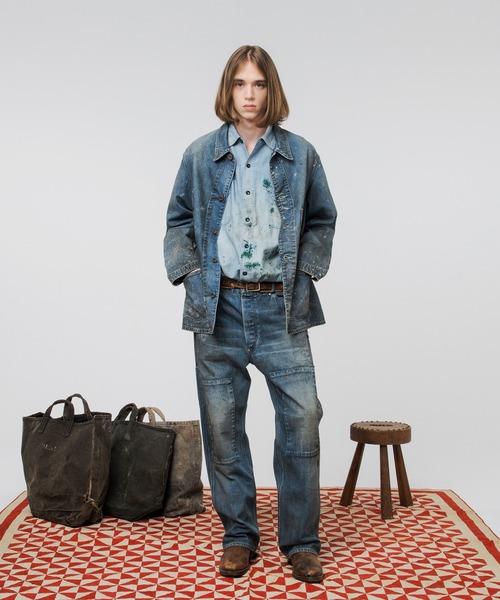 BOW WOW(バウワウ)の「MINER'S REPAIRED DENIM WORK PANTS(デニムパンツ・メンズ・インディゴブルー・L/XL)」の2枚目の写真