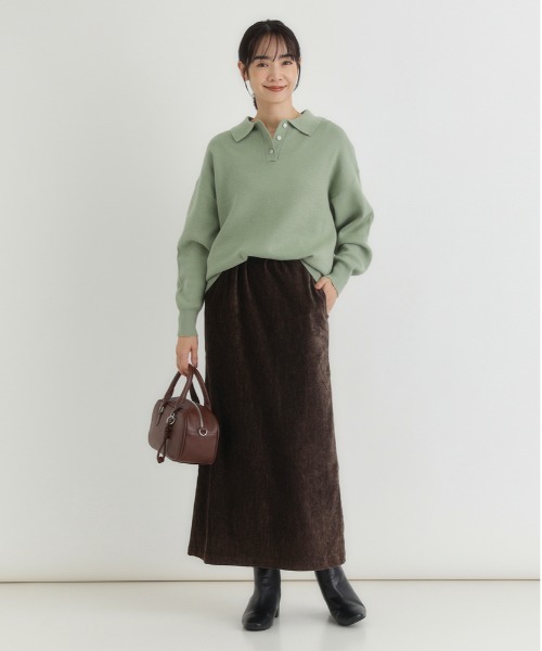 HONEYSUCKLE ROSE】スウェットライクポロセーター (柔らかい