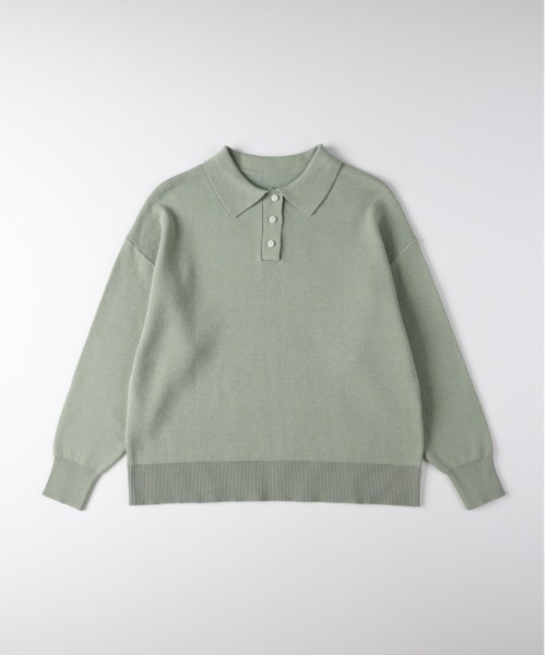 HONEYSUCKLE ROSE】スウェットライクポロセーター (柔らかい