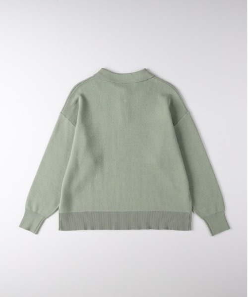 Right-on(ライトオン)の「【HONEYSUCKLE ROSE】スウェットライクポロセーター (柔らかい/肌触り抜群/マシンウォッシャブル)(ニット/セーター・レディース・グレー/ブラウン/グリーン・S/L/M)」の19枚目の写真