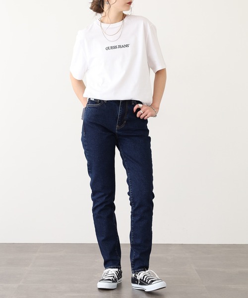 GUESS JEANS(ゲスジーンズ)の「GUESS JEANS GJ G05 HIGH RISE SKINNY ゲスジーンズ ストレッチスキニー ナチュラルフィットデニムパンツ ジーンズ(デニムパンツ・レディース・ダークインディゴブルー・27inch/25inch/24inch/28inch/26inch)」の6枚目の写真