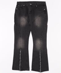 ★ZIP-FLARE WIDE DENIM★