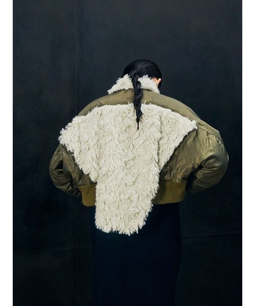 UN3D.（アンスリード）の「BIG BOA FLAP DOCKING BZ / ビッグボアフラップドッキングブルゾン（ブルゾン・レディース・ブラック/カーキ・36/38）」の6枚目の写真