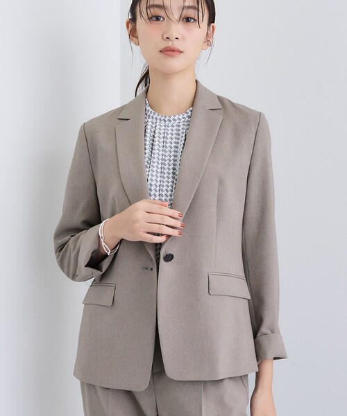 セール】【洗える／通勤／スーツ】メランジストレッチ テーラー