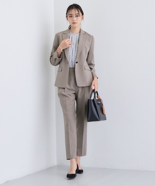 ✨極美品✨ブラックレーベル　トラベルスーツ　メランジグレー ストレッチ　M セール】【洗える／通勤／スーツ】メランジストレッチ テーラー