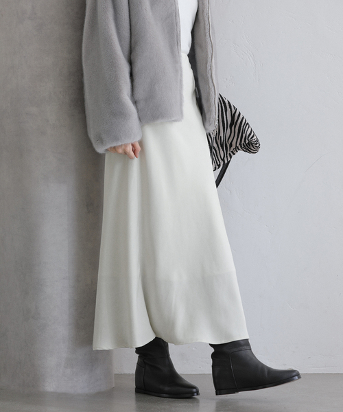 セール】【洗える】フィブリルサテンマーメイドスカート（スカート