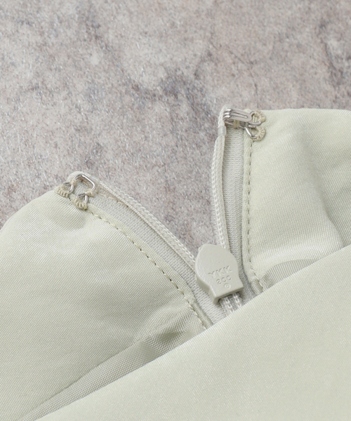 La TOTALITE（ラトータリテ）の「【洗える】フィブリルサテンマーメイドスカート（スカート・レディース・ホワイト/グリーン・38/36）」の8枚目の写真