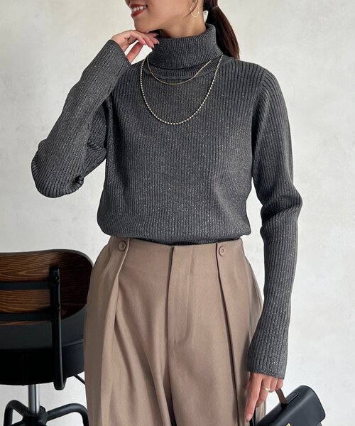 Chez toi（シェトワ）の「ラメタートルネック（ニット/セーター）」 - WEAR