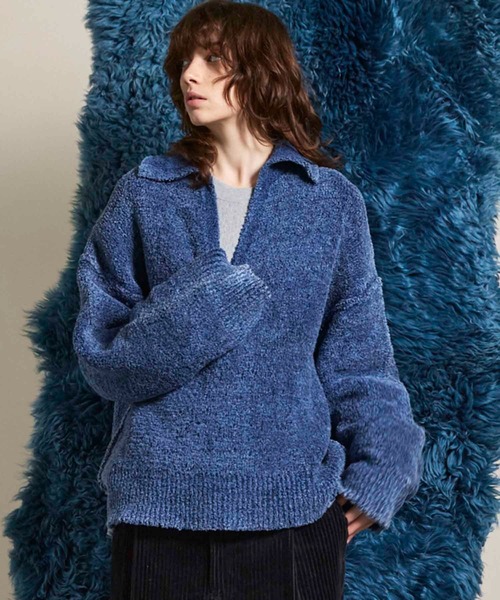 メゾンスペシャル スキッパーニット UNISEX》Fade Yarn Prime-Over Skipper Knit/フェードヤーンプライム