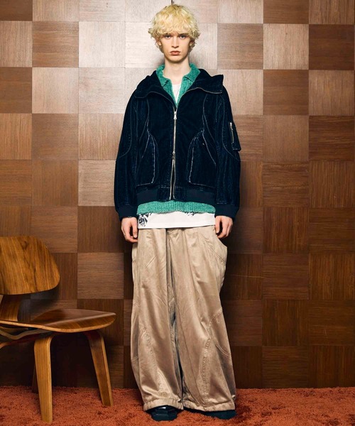 MAISON SPECIAL(メゾンスペシャル)の「《UNISEX》Fade Yarn Prime-Over Skipper Knit/フェードヤーンプライムオーバースキッパーニット【MAISON SPECIAL/メゾンスペシャル】(ニット/セーター・メンズ・グリーン/グレー/ブルー/ブラック・0/1/2)」の8枚目の写真