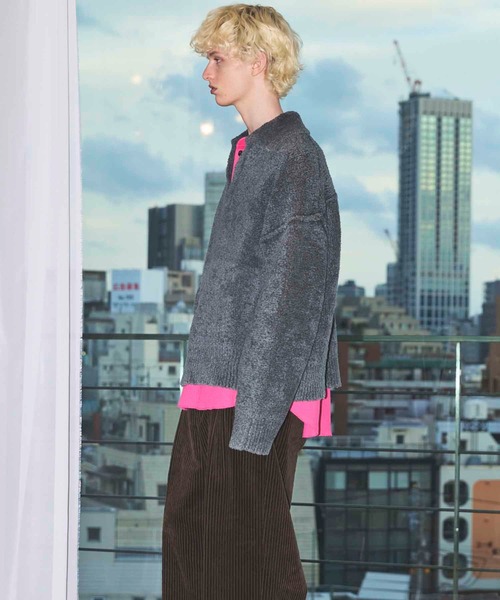 MAISON SPECIAL(メゾンスペシャル)の「《UNISEX》Fade Yarn Prime-Over Skipper Knit/フェードヤーンプライムオーバースキッパーニット【MAISON SPECIAL/メゾンスペシャル】(ニット/セーター・メンズ・グリーン/グレー/ブルー/ブラック・0/1/2)」の15枚目の写真